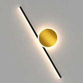 Gold Circular Line Led Bedroom Wall Lights - Clowas